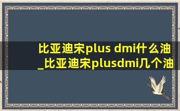 比亚迪宋plus dmi什么油_比亚迪宋plusdmi几个油